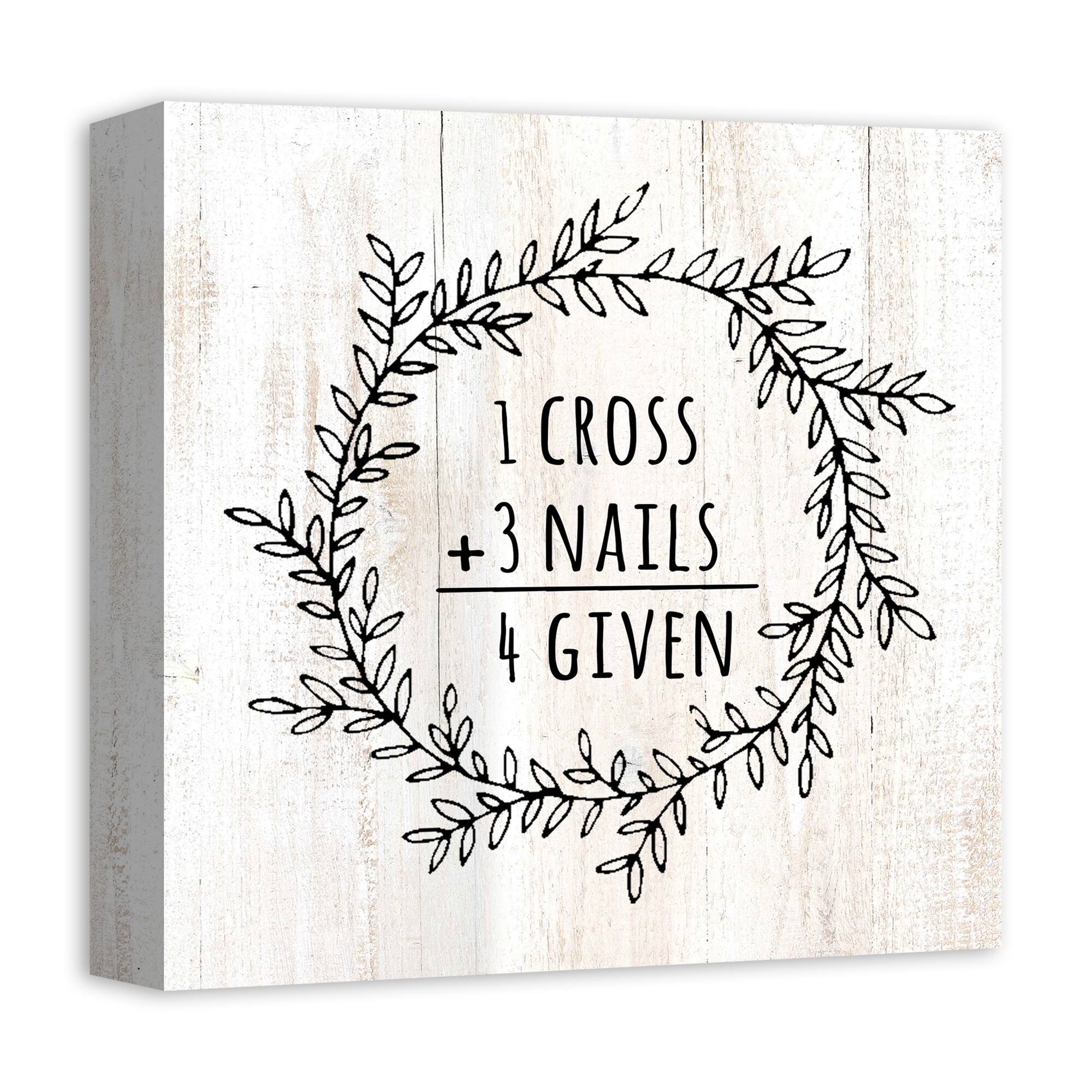 Easter Math Wreath Canvas Wall Art